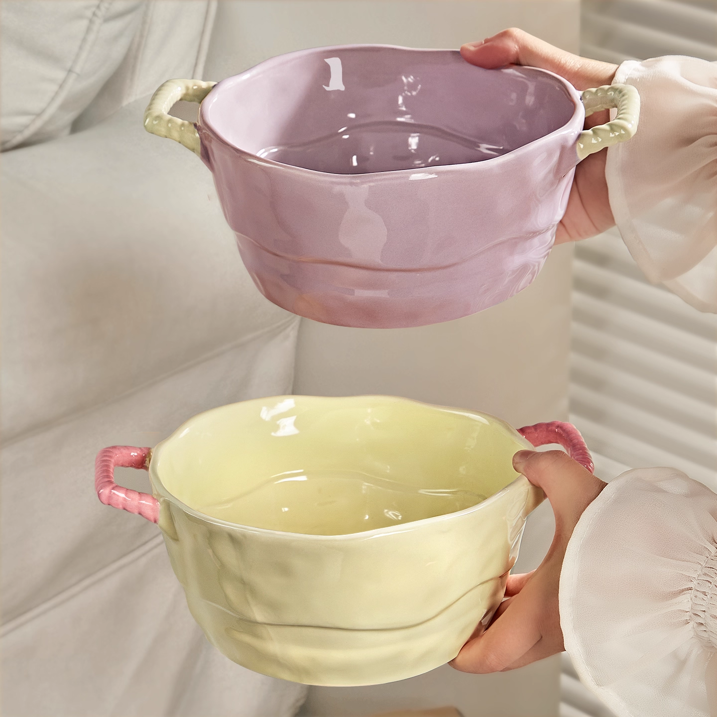 奶呼呼的大汤碗太好看啦~