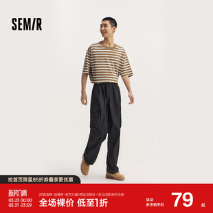 工装 大口袋情侣款 裤 秋季 潮流 森马休闲裤 长裤 男山系户外宽松直筒裤