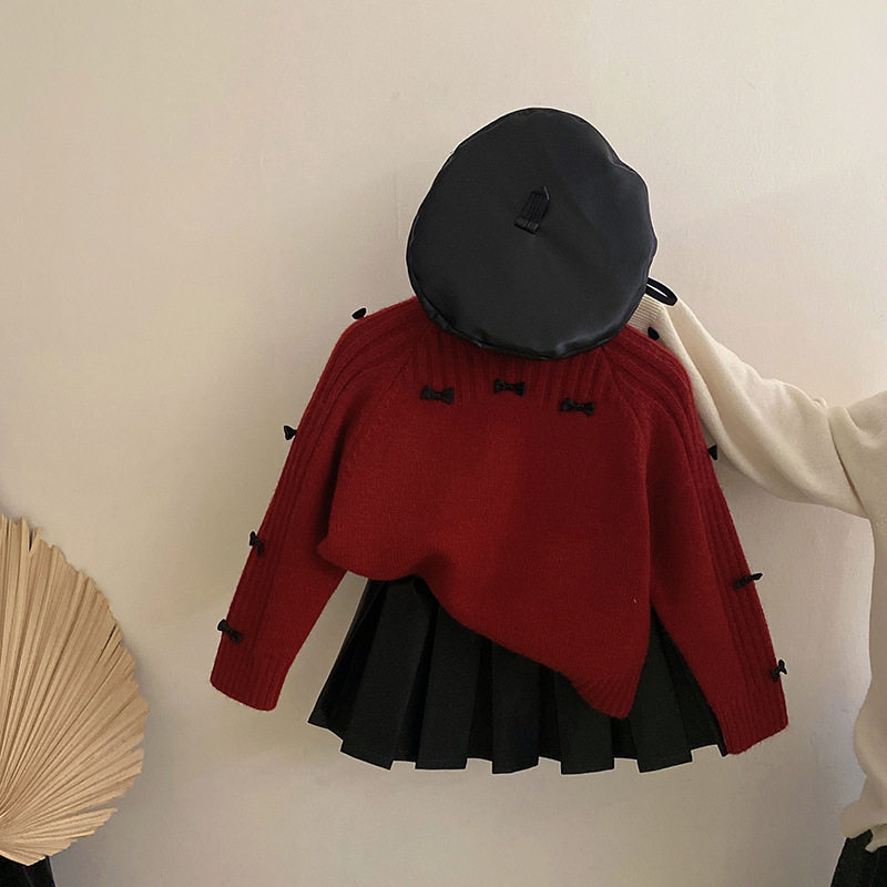 女童韩系2026年新款季甜美针织衫百褶裙女童韩系秋冬蝴蝶结三件套,童装/婴儿装/亲子装,套装,淘宝优惠券,粉丝福利购,淘宝优惠卷