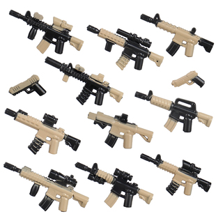 军事第三方枪械M4系列MOC步枪美式新款现代武器模型积木零件