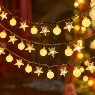 太阳能灯串闪灯串灯满天星户外防水庭院闪光灯露营天幕彩灯氛围灯