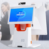 超市便利店服装 店奶茶店美团饿了么刷脸支付机双屏一体机收银机