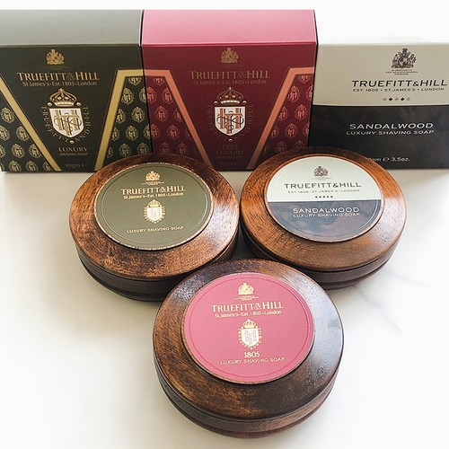 特洛菲特男士木盒剃须皂剃须泡沫