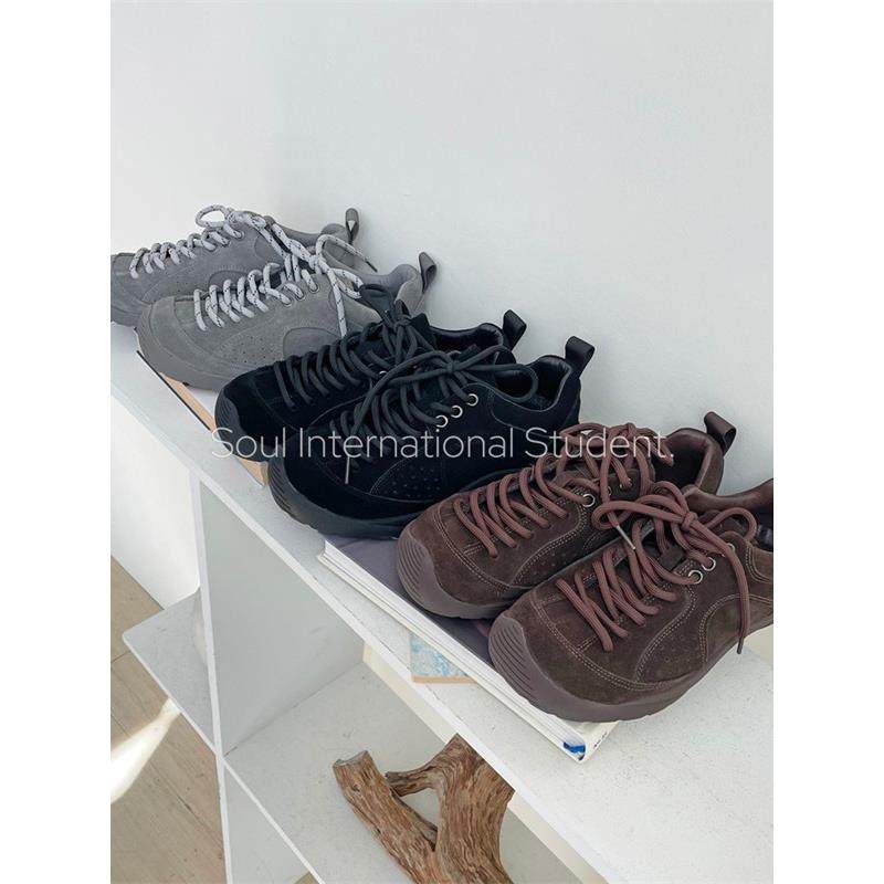 复古真皮德训鞋女灰姑娘秋季休闲风丑萌平底系带百搭运动鞋,女鞋,德训鞋,淘宝优惠券,粉丝福利购,淘宝优惠卷