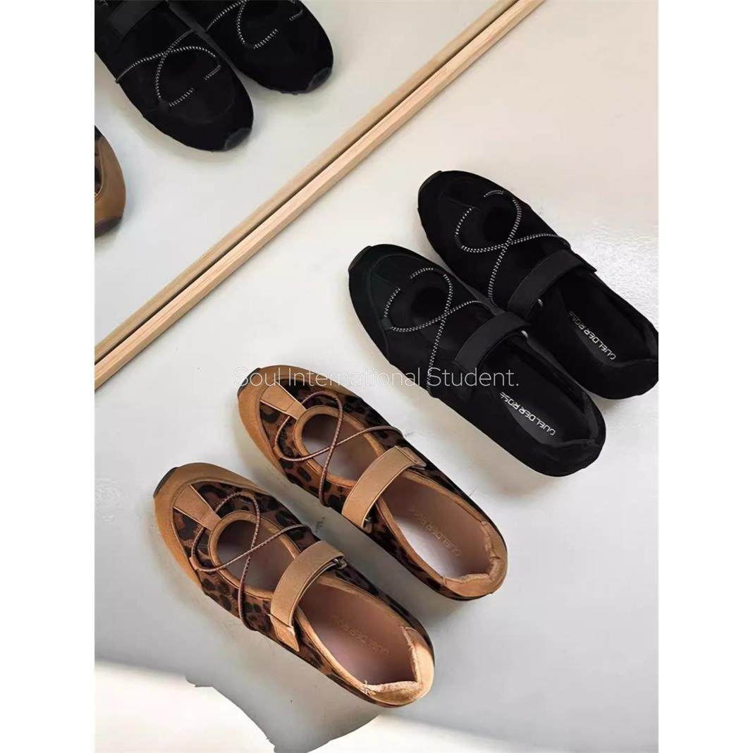 法式复古豹纹魔术贴玛丽珍鞋女灰姑娘平底浅口芭蕾舞鞋单鞋,女鞋,时尚芭蕾鞋,淘宝优惠券,粉丝福利购,淘宝优惠卷