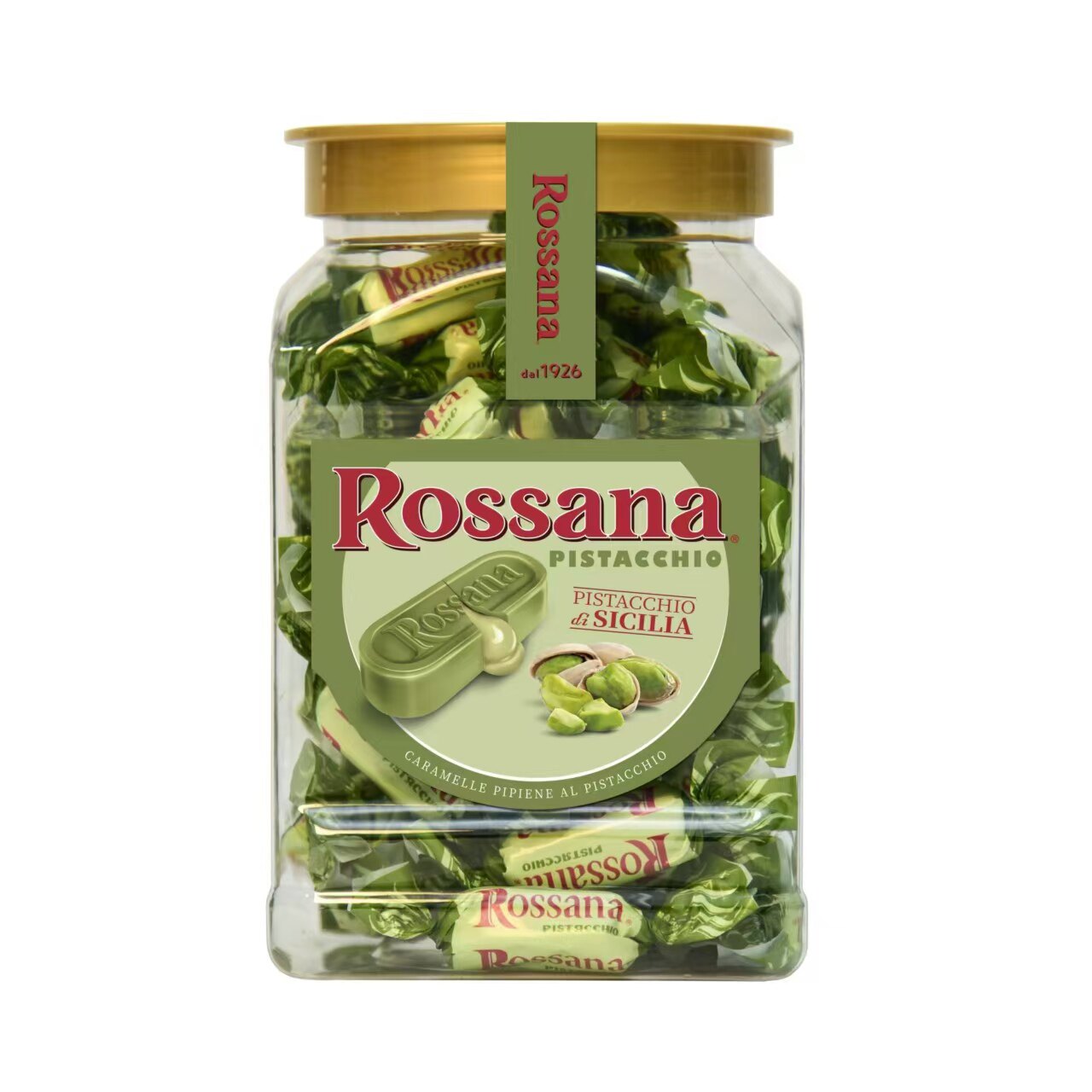 意大利Rossana开心果流心糖多种坚果炼乳流心糖夹心硬糖喜糖零食