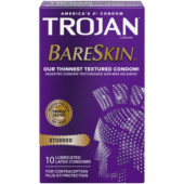 studded超薄凸点避孕套安全套1 美国制造trojan bareskin 10片
