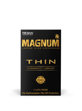 美国制造TROJAN Magnum THIN特大号超薄避孕套1/12片 阔度62mm