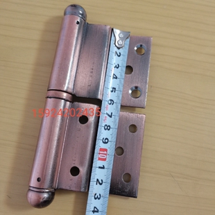 7寸圆头红古铜折弯铰链厂家直销 加重型 防盗钢质门旗形 脱卸合页