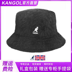 KANGOL袋鼠帽子秋冬出游保暖经典休闲时尚百搭平顶潮牌兔毛渔夫帽