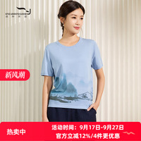 依伽依佳2025夏季新款直筒文艺优雅百搭轻薄针织衫上衣女EWXZ007