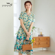 气质文艺修身 依伽依佳2023夏新品 连衣裙女碎花时尚 中长裙ESXL024