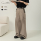 蝉翼拼接口袋打褶阔腿工装 裤 轻薄休闲设计感美式 半片花瓣 伞兵裤