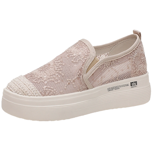 厚底内增高渔夫鞋女小香风2026年春秋新款时尚休闲单鞋女平底透气