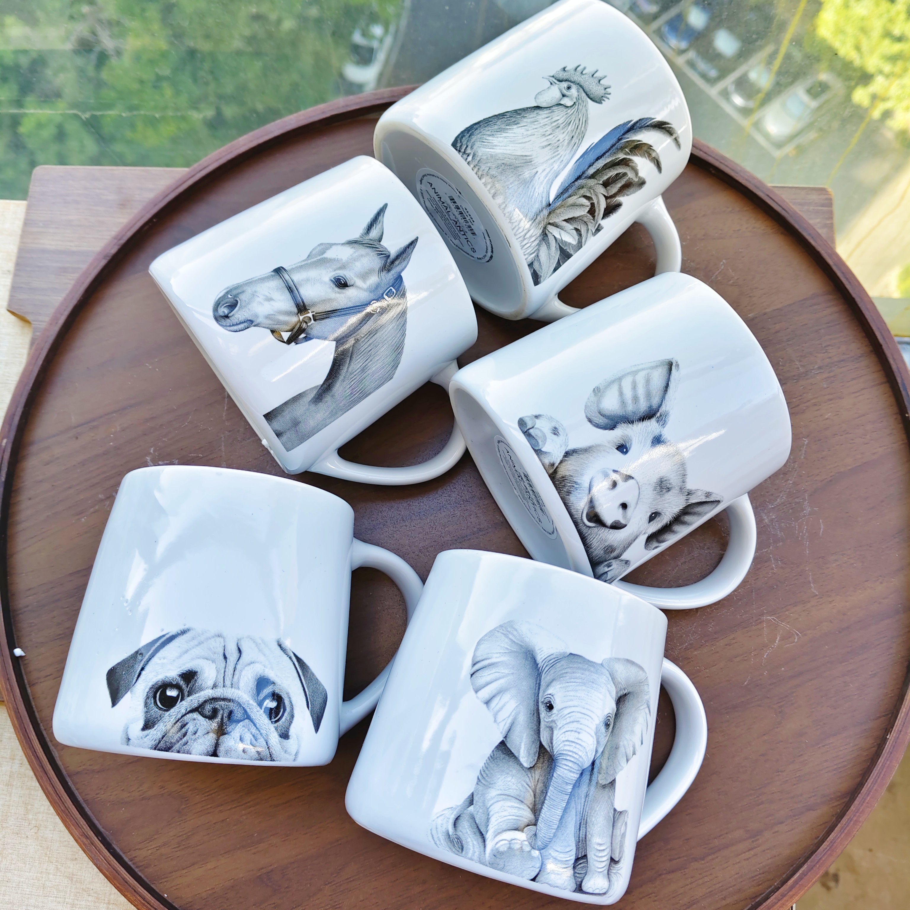 450ml大容量动物水杯马克杯