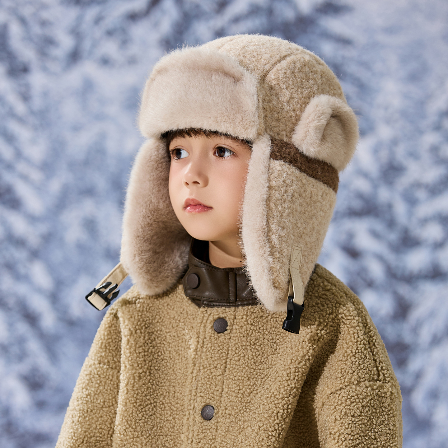 儿童雷锋帽冬季加绒加厚保暖