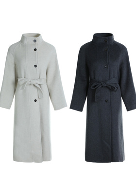 别素 长款立领大衣W8A065-B