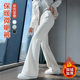 微喇叭裤 子 休闲裤 女秋冬加绒高腰显瘦2025新款 高个子加长运动卫裤