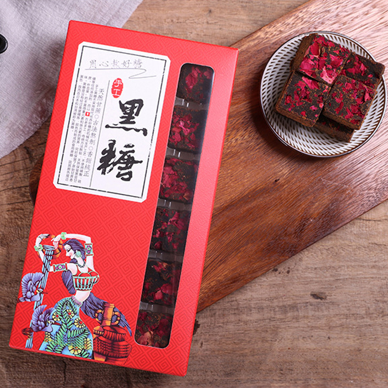 手工甘蔗生姜玫瑰礼盒装古法黑糖