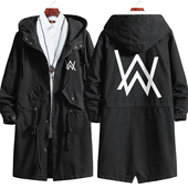 艾伦沃克风衣连帽外套Alan Walker电音DJ男女春秋冬大衣中长款 棉