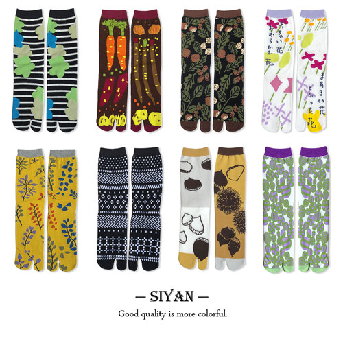 日本薄款中筒袜男女情侣纯棉ins