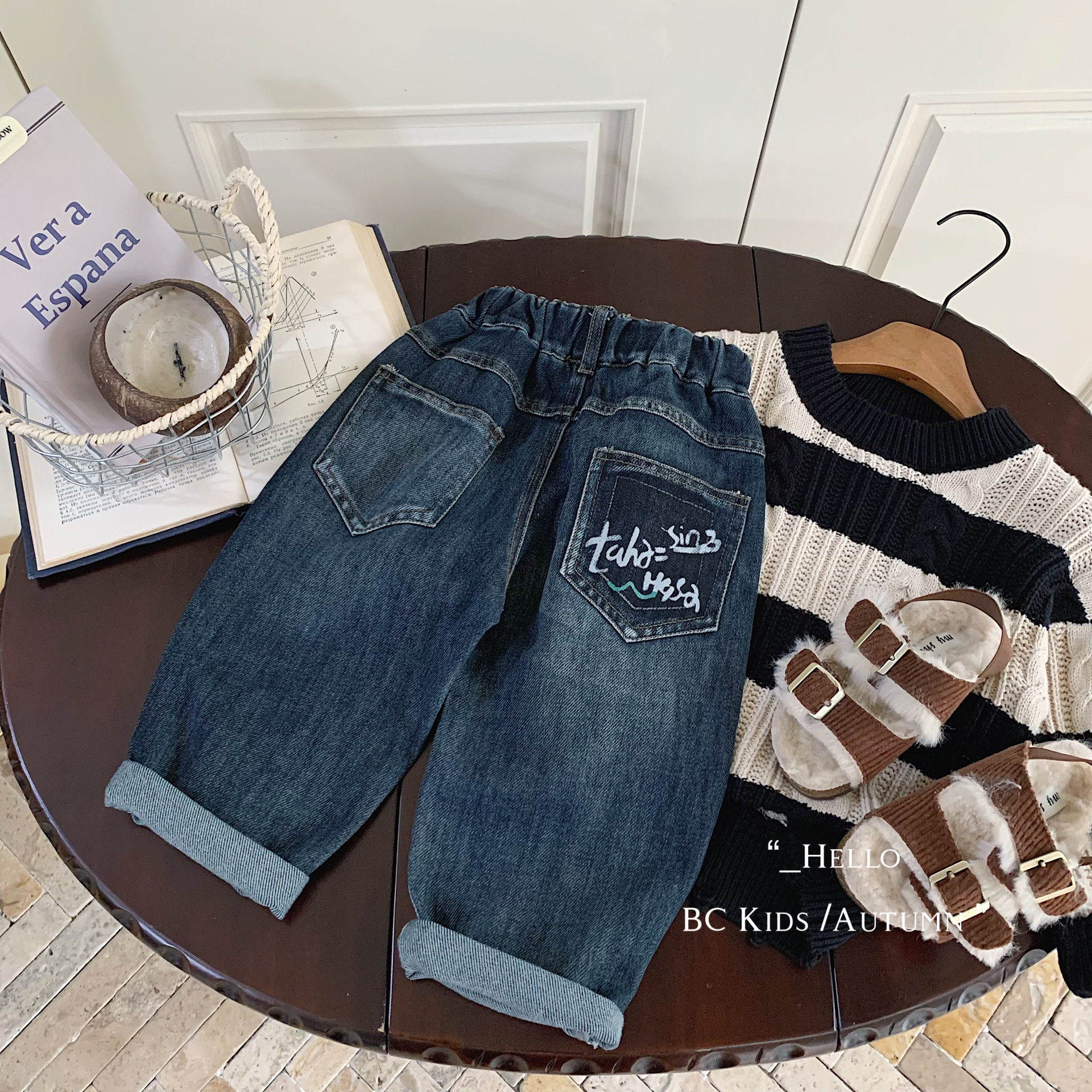 儿童牛仔裤2025秋季男童韩系休闲裤潮新款口袋印花裤子,童装/婴儿装/亲子装,儿童牛仔裤,淘宝优惠券,粉丝福利购,淘宝优惠卷