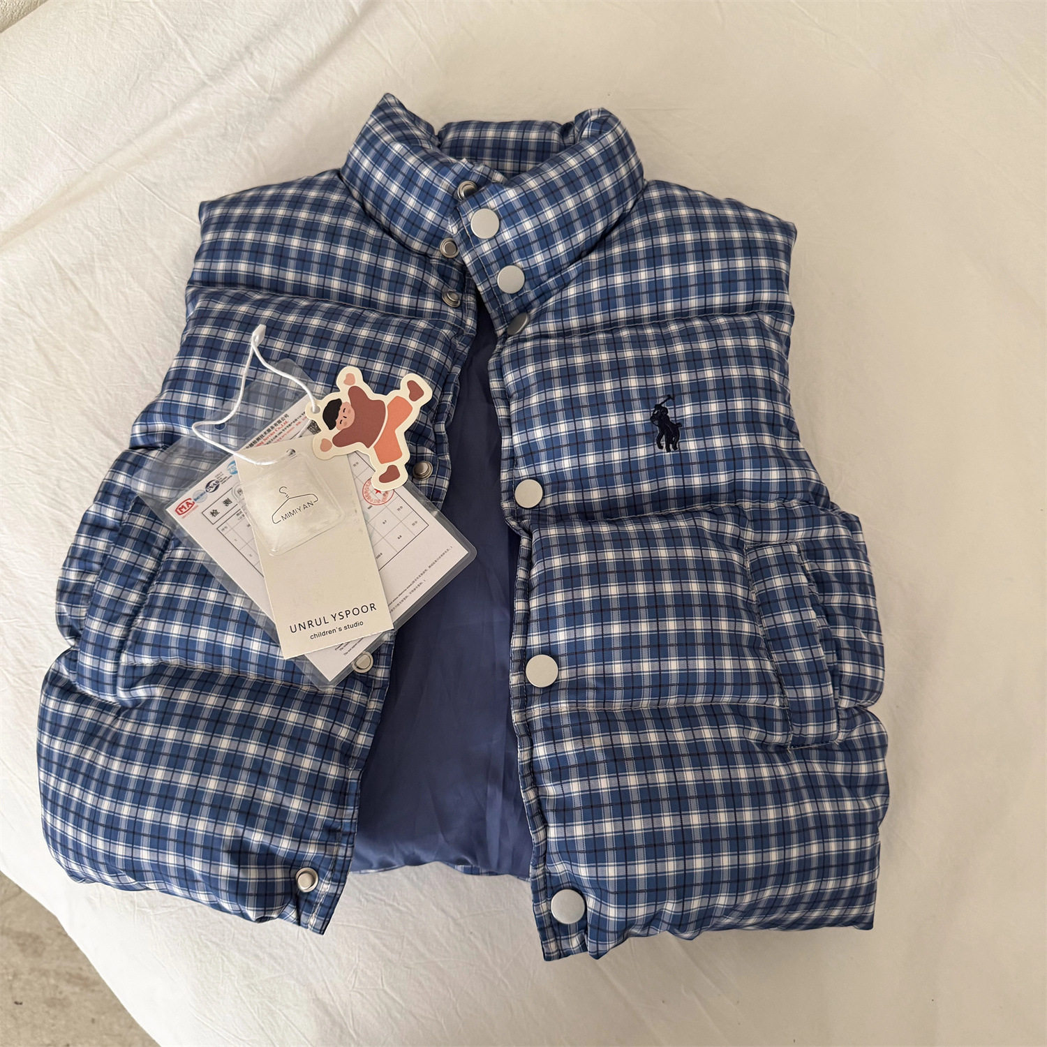 小布熊儿童格子马甲男外穿秋冬小童棉外套夹棉潮牌宝宝背心女韩版,童装/婴儿装/亲子装,马甲,淘宝优惠券,粉丝福利购,淘宝优惠卷