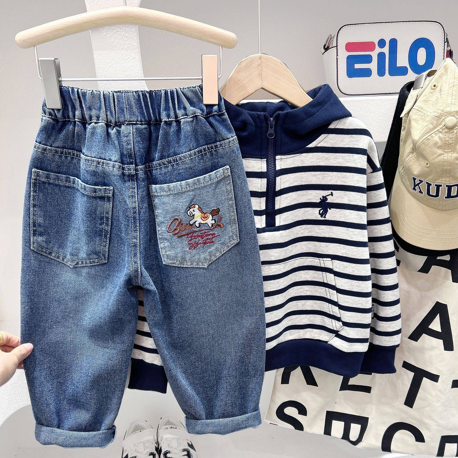 男童裤子春秋款2026春季新款儿童洋气牛仔裤酷帅男孩休闲长裤潮,童装/婴儿装/亲子装,裤子,淘宝优惠券,粉丝福利购,淘宝优惠卷