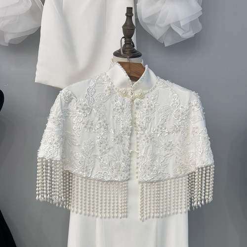 秋季夏季蕾丝缎布串珠流苏女