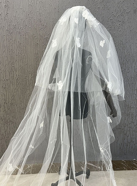 新娘结婚主婚纱头纱超仙森系感