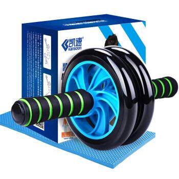 凯速静音型双轮健腹器 腹肌轮健腹轮滚轮KA05 蓝色（含膝盖垫）