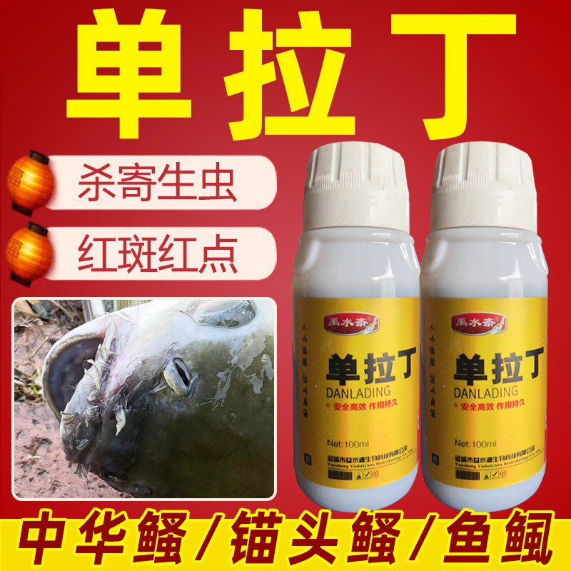 单拉丁水产养殖鱼药鱼塘杀虫剂中华鳋锚头鳋鱼鲺红斑红点锚头克星