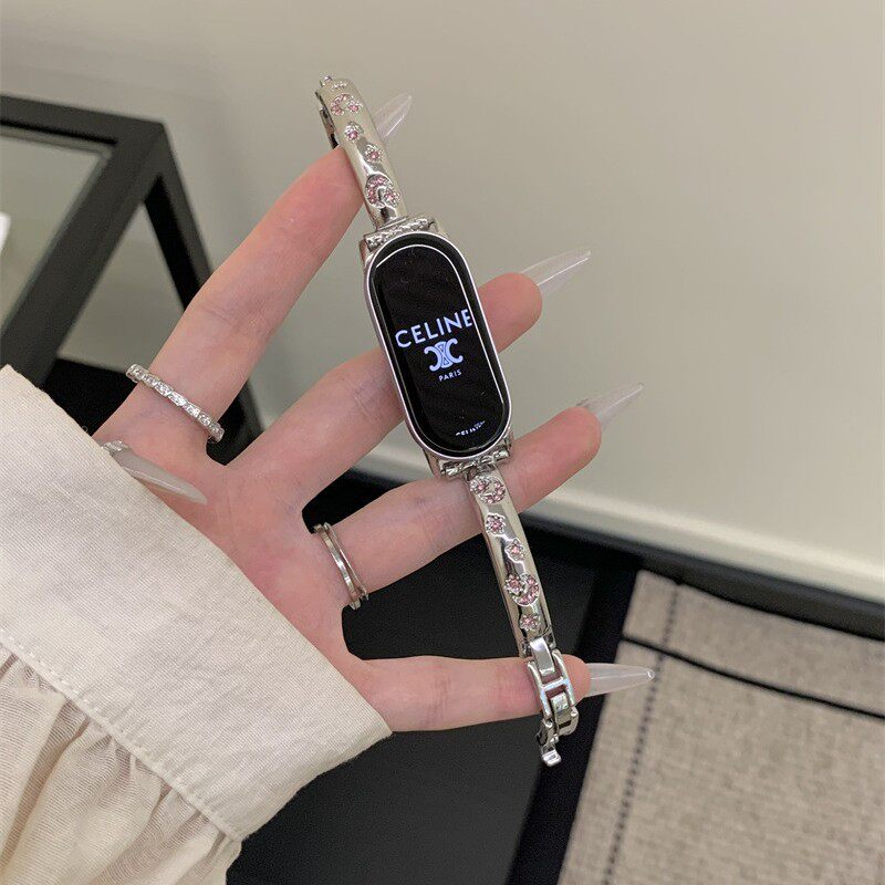 适用于小米1098pro手环彩钻星星月亮手镯fit4华为GT543手表带三星