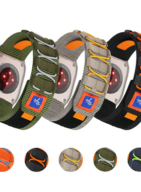 跨境适用苹果apple iwatch手表带S109魔术贴运动尼龙高级感表带男