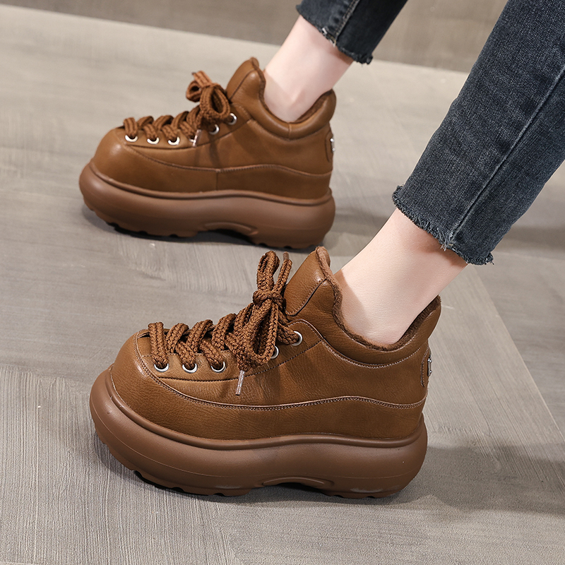 小个子8cm厚底休闲防寒保暖棉鞋