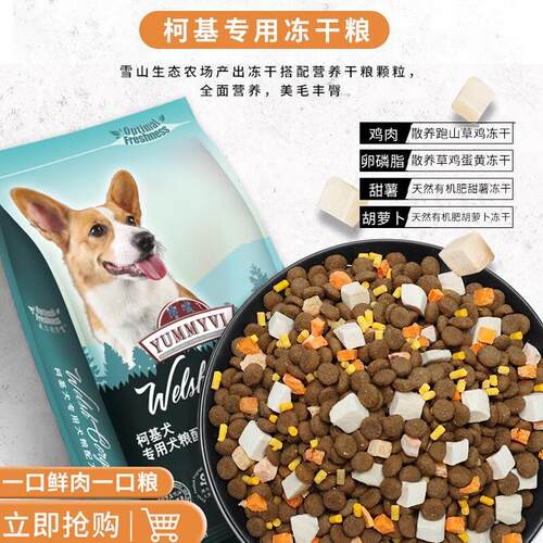 威尔逊馋嘴双拼狗粮冻干 柯基狗粮专用天然粮冻干拌饭粮 冻干款