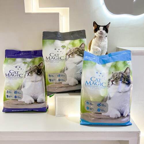 喵洁客美国CatMagic喵洁客膨润土猫砂 有香/无香/活性炭14磅/25磅