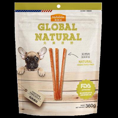 麦富迪(MYFOODIE)狗零食北美原野牛肉棒360g鸭肉鸡肉干牛肉磨牙棒