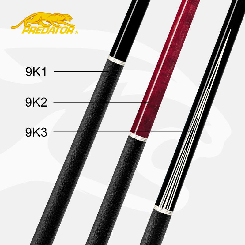 PREDATOR美洲豹台球杆9k系列黑8球杆大头美式黑色九球杆官网正品