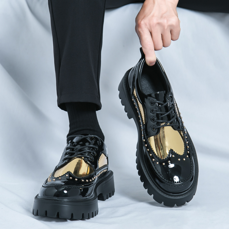 38-46大码轻便透气厚底男士皮鞋