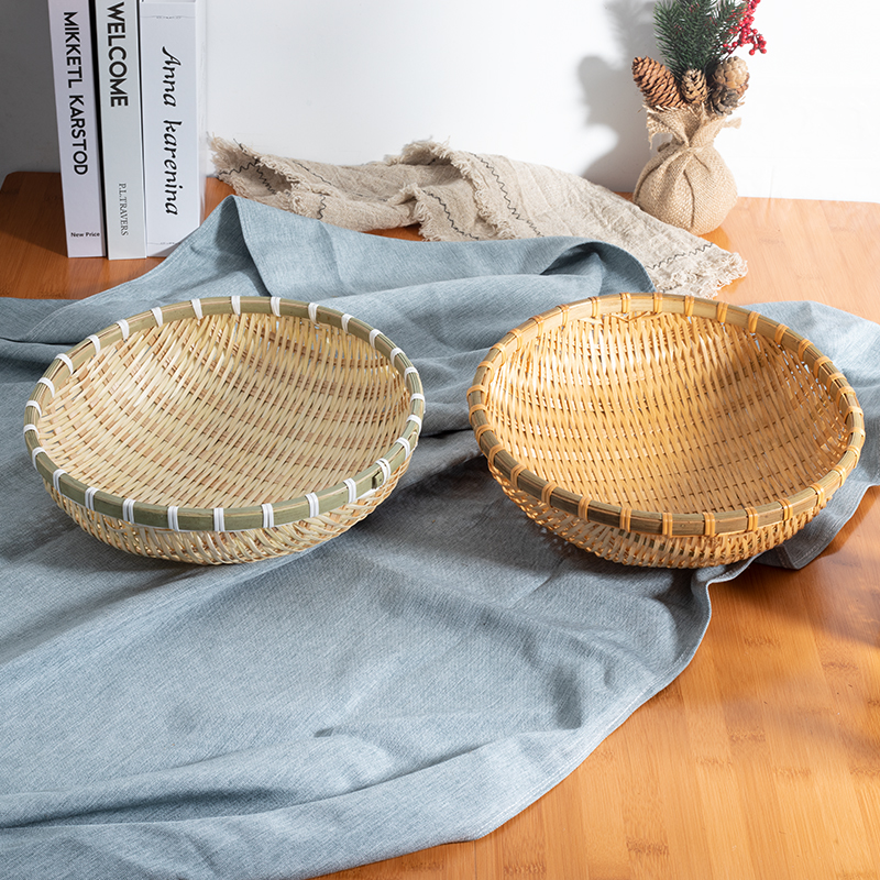 苏里手工编织家用竹篮子
