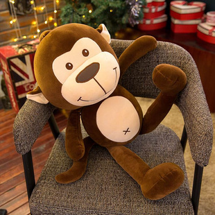 高端长臂猴子长尾猴小公仔猴毛绒玩具婚H庆创意玩偶猴小猴子布奢