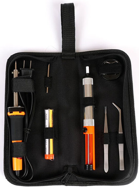 钢盾T130011便携7件套30W电烙铁套装镊子/焊锡丝/吸锡器/烙铁架/[