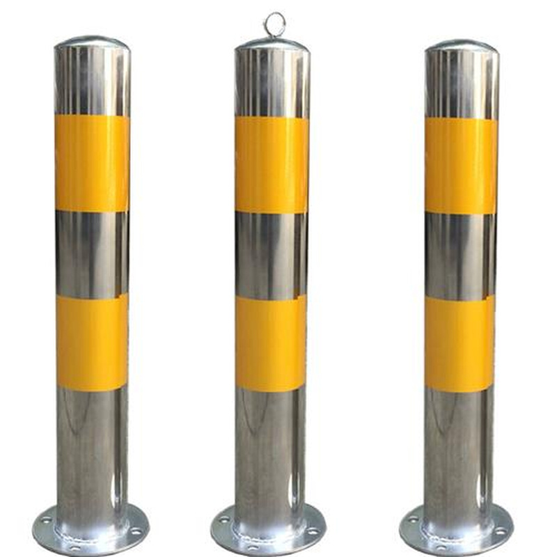 不锈钢防撞柱 加厚钢管警示柱 车位桩隔离柱停车地桩反光路桩定制
