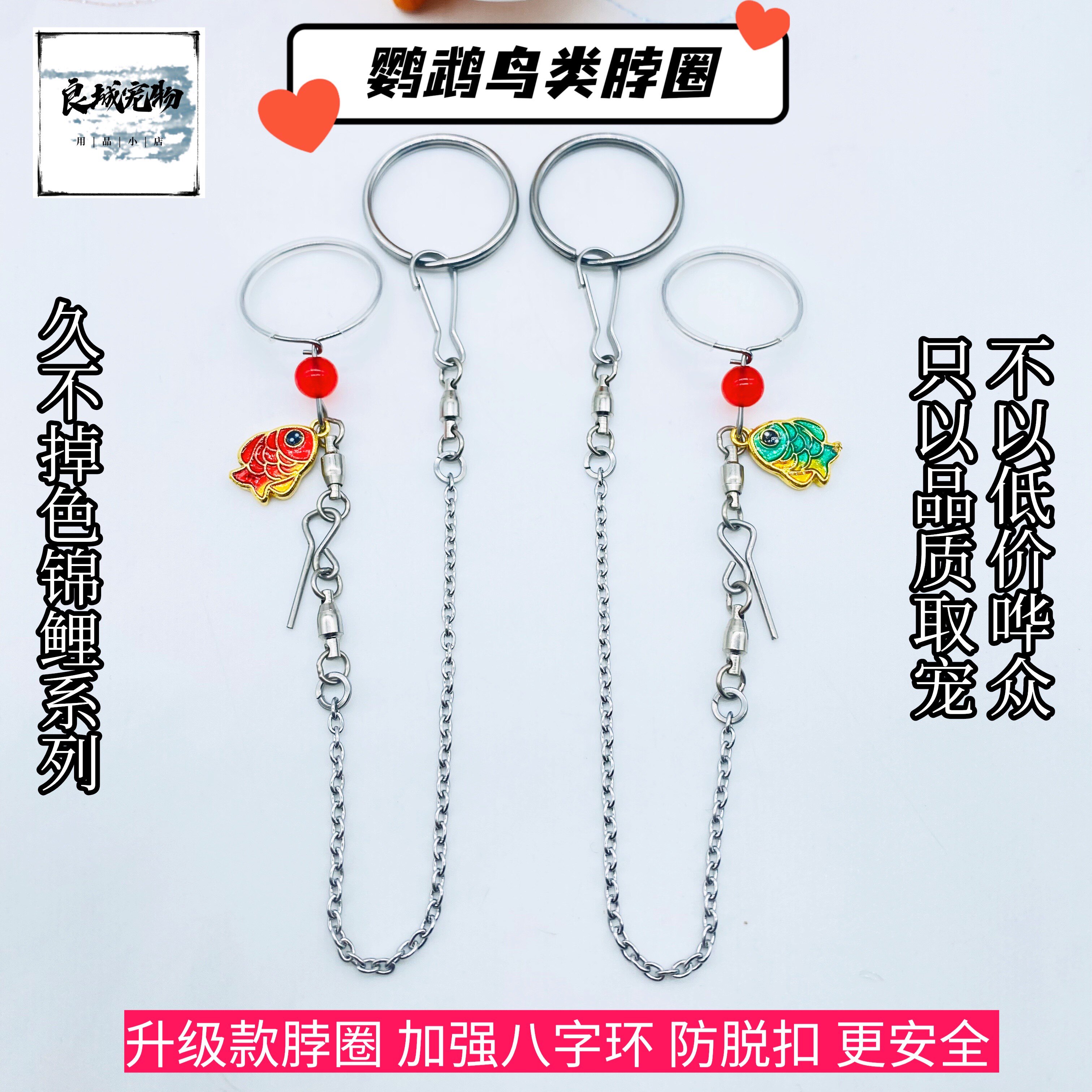 鹦鹉鸟脖圈套链子站架放飞绳