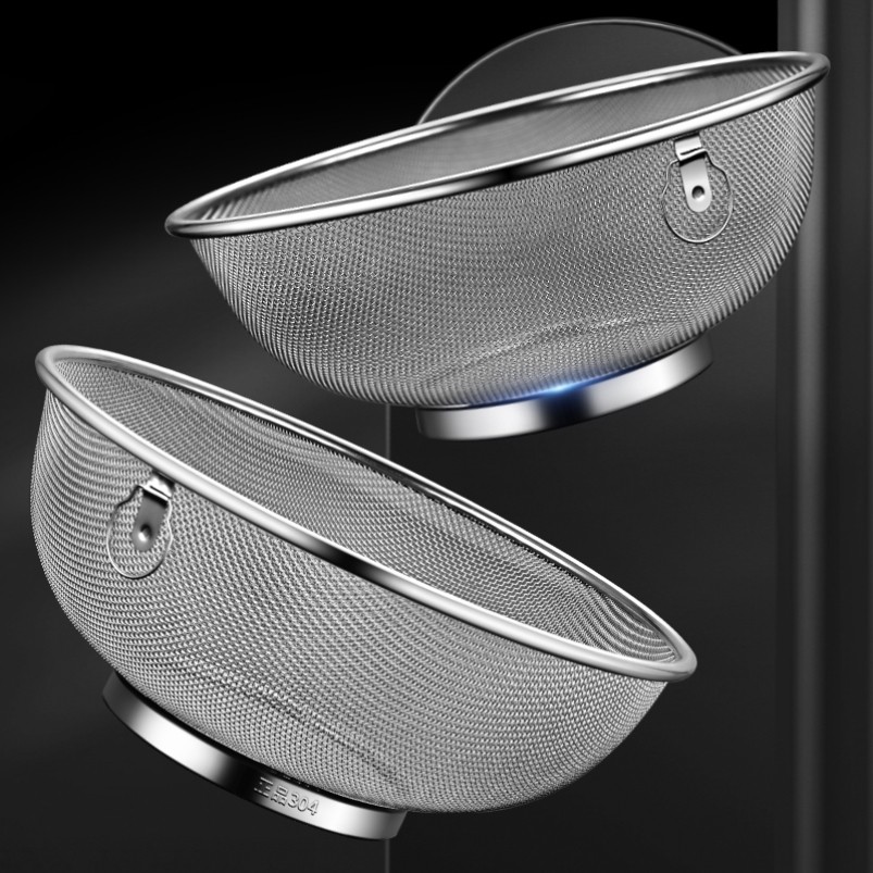 德国进口304不锈钢洗米筛洗菜篮沥水漏盆家用淘米器淘米盆洗米盆