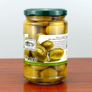 意大利进口卡萨芮纳迪巨型绿橄榄310g大号带核腌渍整粒青橄榄罐头