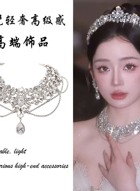 精致重工闪钻锆石脖链项链锁骨链