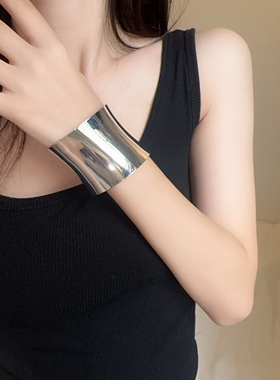 金属不规则光面开口高级感手镯女