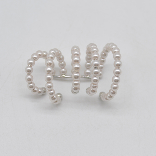 法式夸张多层珍珠耳夹无耳洞复古气质耳环轻奢高级感小众百搭耳骨